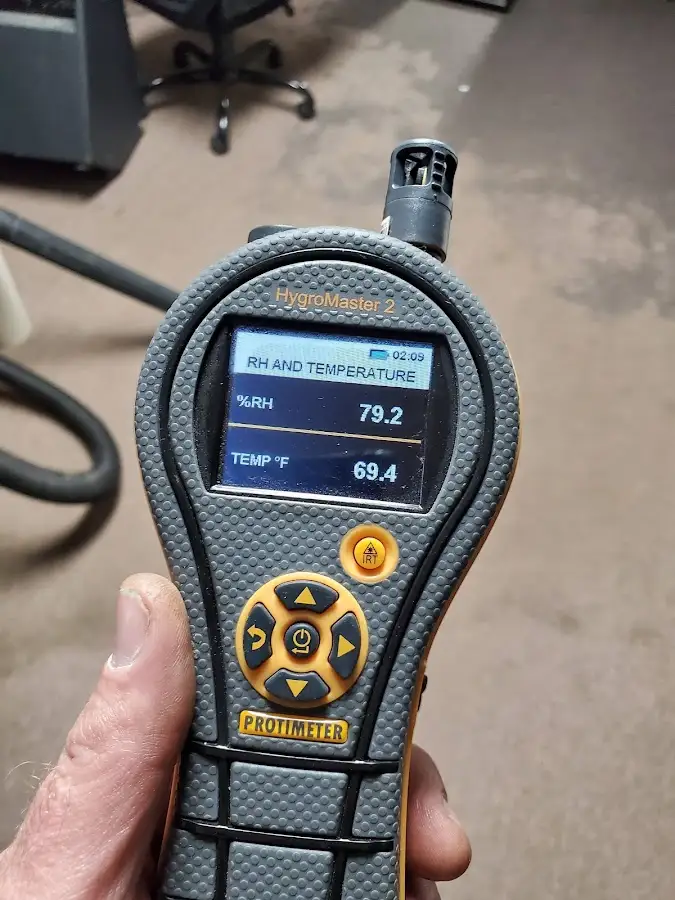 Moisture meter humidity assessment for Fire & Smoke Damage Restoration in Crowley