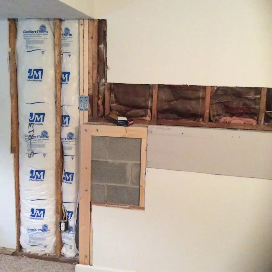 Wall insulation replacement during Odor Removal & Deodorization in Crowley